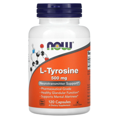L-Тирозин Нау Фудс (L-Tyrosine Now Foods), 500 мг, 120 капсул