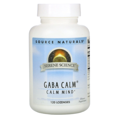 ГАБА Калм ГАМК (GABA Calm), Source Naturals, 120 таблеток для рассасывания