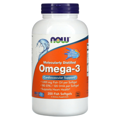 Омега-3 (Omega-3), 200 рыбных капсул
