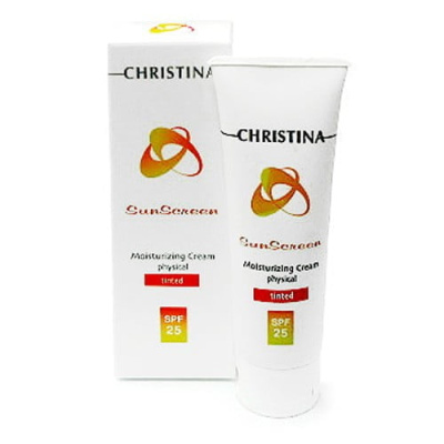 Sunscreen Moisturizing Cream With Vitamin E Physical Tinted SPF25 - Солнцезащитный тональный крем 75 мл