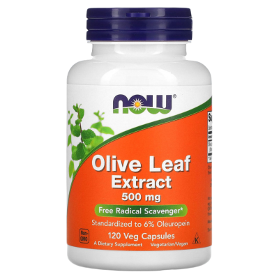 Экстракт листьев оливы (Olive Leaf Extract), 500 мг, 120 капсул