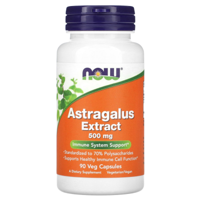 Экстракт астрагала Нау Фудс (Astragalus Extract Now Foods), 500 мг, 90 растительных капсул