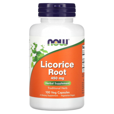 Корень солодки  Нау Фудс(Licorice Root Now Foods) , 450 мг, 100 капсул