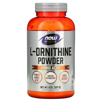 L-орнитин в виде порошка Нау Фудс (L-Ornithine Powder Now Foods), 227 г
