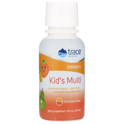 Детские мультивитамины (Kid's Multi) цитрусовый пунш, Trace Minerals, 237 мл