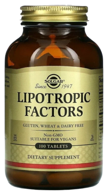 Липотропные факторы Солгар (Lipotropic Factors Solgar), 100 таблеток
