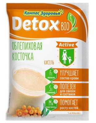 Кисель detox bio Active "Облепиховая косточка" Компас здоровья