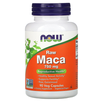 Мака Перуанская Нау Фудс (Raw Maca Now Foods), 750 мг, 90 капсул