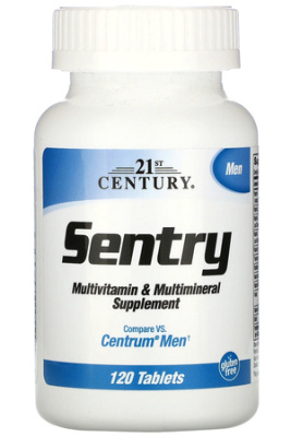 Комплекс витаминов и микроэлементов для мужчин Sentry 21st Century, 120 таблеток