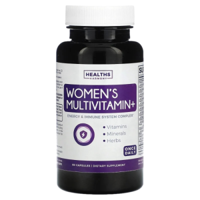 Мультивитамины для женщин Плюс (Women's Multivitamin+), Healths Harmony, 60 капсул