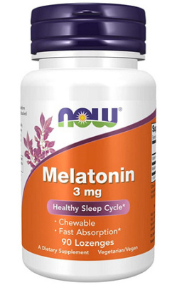  Мелатонин 3 мг (Melatonin 3 mg) Now Foods, 90 капсул