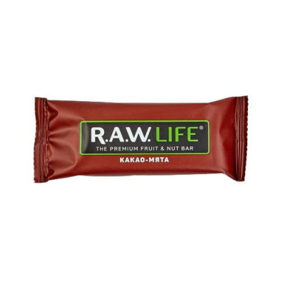 Батончик какао мята Raw Life