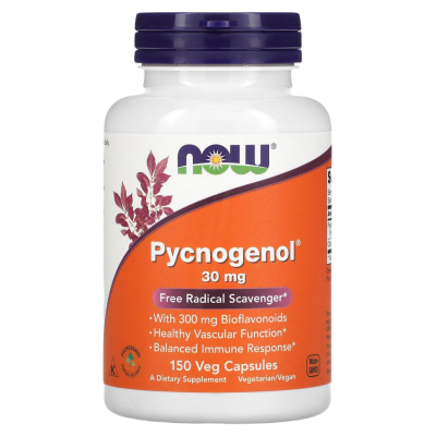 Пикногенол Нау Фудс (Pycnogenol  NOW Foods) 30 мг, 150 вегетарианских капсул