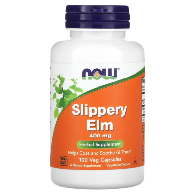 Скользкий вяз (Slippery Elm), 400 мг, 100 капсул