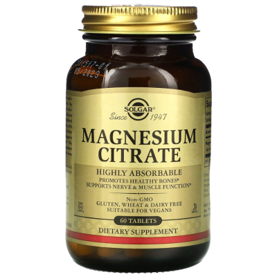 Цитрат Магния Солгар (Magnesium Citrate Solgar), 60 таблеток