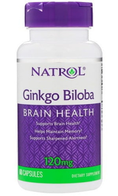 Ginkgo Biloba Natrol (Натрол), 120 мг, 60 таблеток