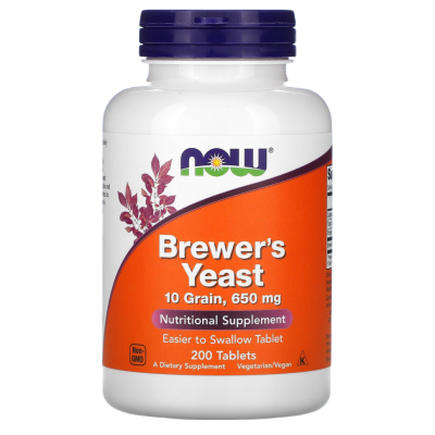 Пивные дрожжи Нау Фудс (Brewer's Yeast Now Foods), 650 мг, 200 таблеток