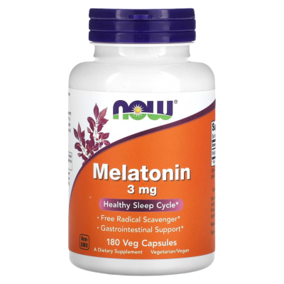 Мелатонин 3 мг Нау Фудс (Melatonin 3 mg Now Foods), 180 капсул