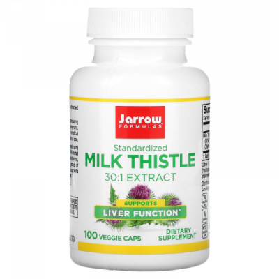 Расторопша пятнистая (Milk Thistle), Jarrow Formulas, 100 вегетарианских капсул