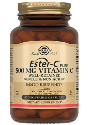 Эстер-С плюс витамин С 500 мг Солгар (Ester-C plus 500 mg Vitamin C Solgar) - 50 капсул
