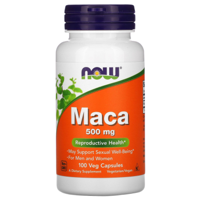Перуанская Мака Нау Фудс (Maca Now Foods), 500 мг, 100 капсул