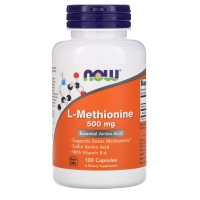 L-Метионин  Нау Фудс(L-Methionine Now Foods) 500 мг, 100 капсул