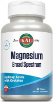 Магний (Magnesium Broad Spectrum), 400 мг, KAL, 60 таблеток