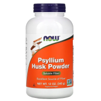 Порошок из шелухи семян подорожника Нау Фудс (Psyllium Husk Powder NOW Foods), 340 грамм