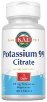 Цитрат Калия (Potassium Citrate), 99 мг, KAL, 100 таблеток