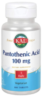 Пантотеновая кислота (Pantothenic Acid), 100 мг, KAL, 100 таблеток