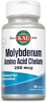 Молибден (Molybdenum Amino Acid Chelate), 250 мкг, KAL, 100 таблеток