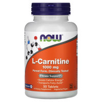 Фото - L-Карнитин - L-Carnitine - Now Foods - Нау Фудс - 1000 мг - 50 таблеток