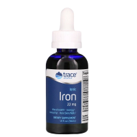 Ионизированное железо (Ionic Iron) 22 мг, Trace Minerals, 56 мл