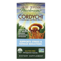 Кордичи, Поддержка при стрессе и снижение усталости (Cordychi Supports Stress & Fatigue Reduction), Fungi Perfecti Host Defense, 120 вегетарианских капсул