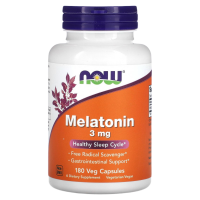 Мелатонин 3 мг Нау Фудс (Melatonin 3 mg Now Foods), 180 капсул