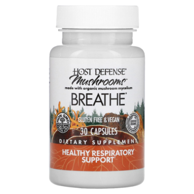 Здоровое дыхание (Mushrooms, Breath) Fungi Perfecti Host Defense, 30 капсул