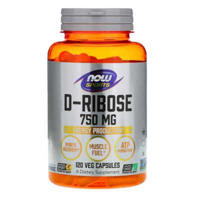 Д-Рибоза Нау Фудс (D-Ribose Now Foods) 750 мг, 120 вегетарианских капсул