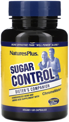 Контроль сахара (Sugar Control, Dieter's Companion), Natures Plus, 60 капсул