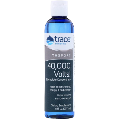 40 000 Вольт!, Электролитический концентрат (40,000 Volts Electrolyte Concentrate), Trace Minerals, 237 мл