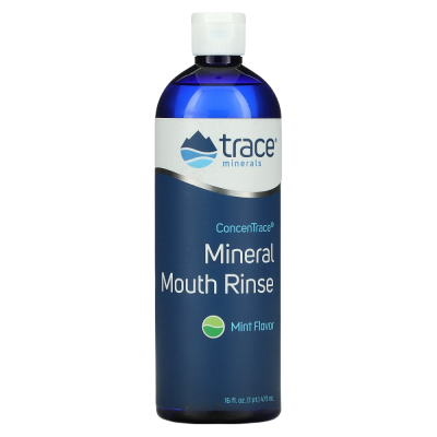Минеральный ополаскиватель для полости рта (Mineral Mouth Rince ConcenTrace) мята, Trace Minerals, 473 мл