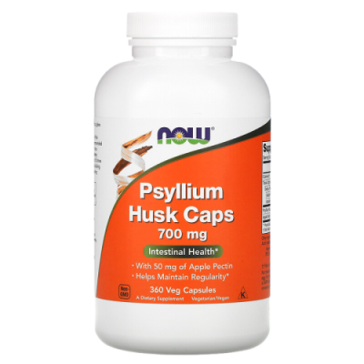 Подорожник с пектином Нау Фудс(Psyllium Husk Caps NOW Foods) 700 мг, 360 вегетарианских капсул