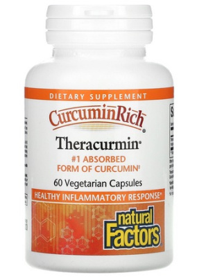 Куркумин Theracurmin CurcuminRich Natural Factors, 60 вегетарианских капсул