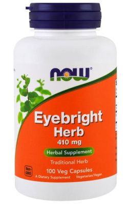 Трава очанка лекарственная (Eyebright Herb), 410 мг, 100 капсул