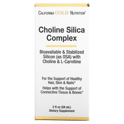 Холиновый и кремниевый комплекс (Choline Silica Complex), California Gold Nutrition, 59 мл