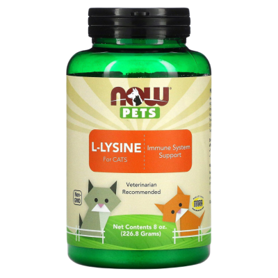 L-лизин для кошек Нау Фудс  ( L-Lysine for Cats Now Foods),226,8 г (8 унций)