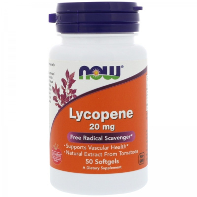 Ликопин Нау Фудс (Lycopene Now Foods), 20 мг, 50 капсул
